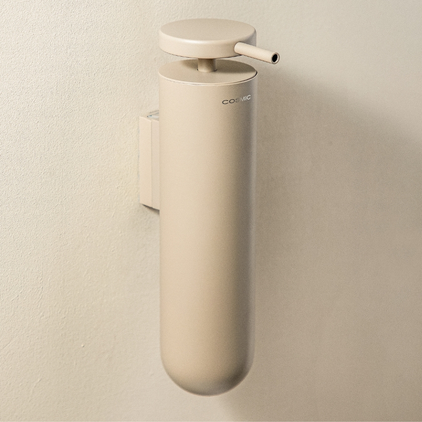 Cosmic Béžový kovový nástěnný dávkovač mýdla Geyser