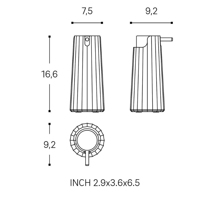 Cosmic Bílý plastový dávkovač mýdla Avenir