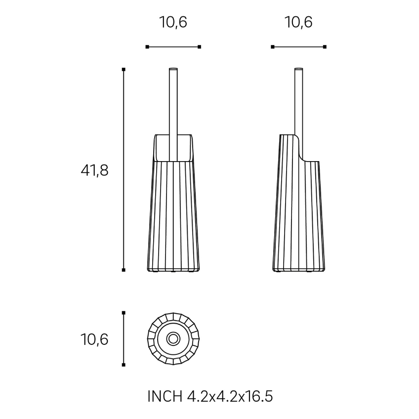 Cosmic Černá plastová WC štětka Avenir