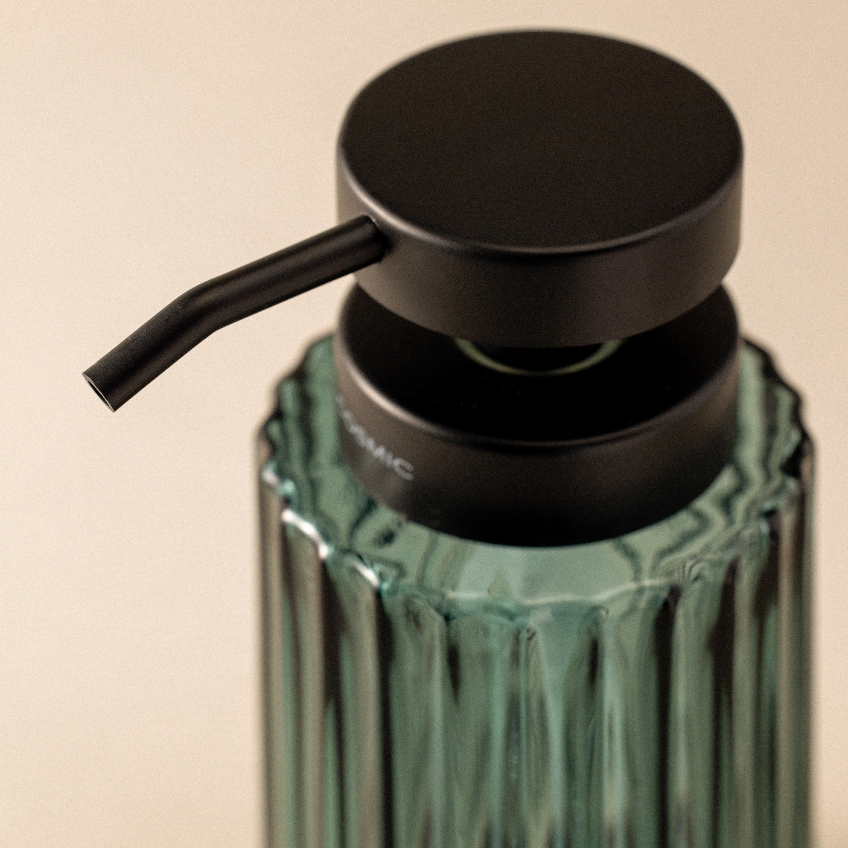 Cosmic Šedý skleněný dávkovač mýdla Lido 300 ml