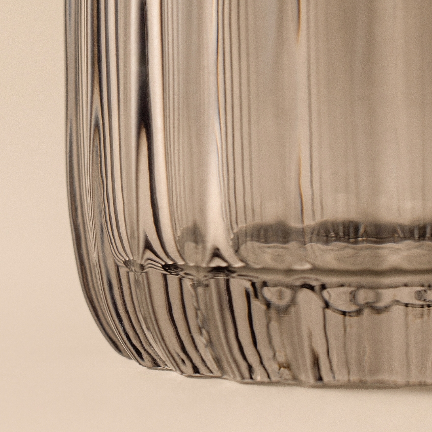 Cosmic Šedý skleněný stojan na zubní kartáčky Lido