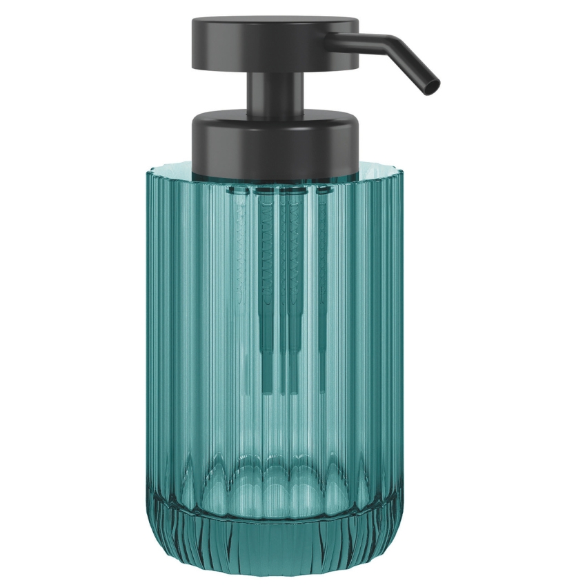 Cosmic Tyrkysový skleněný dávkovač mýdla Lido 300 ml