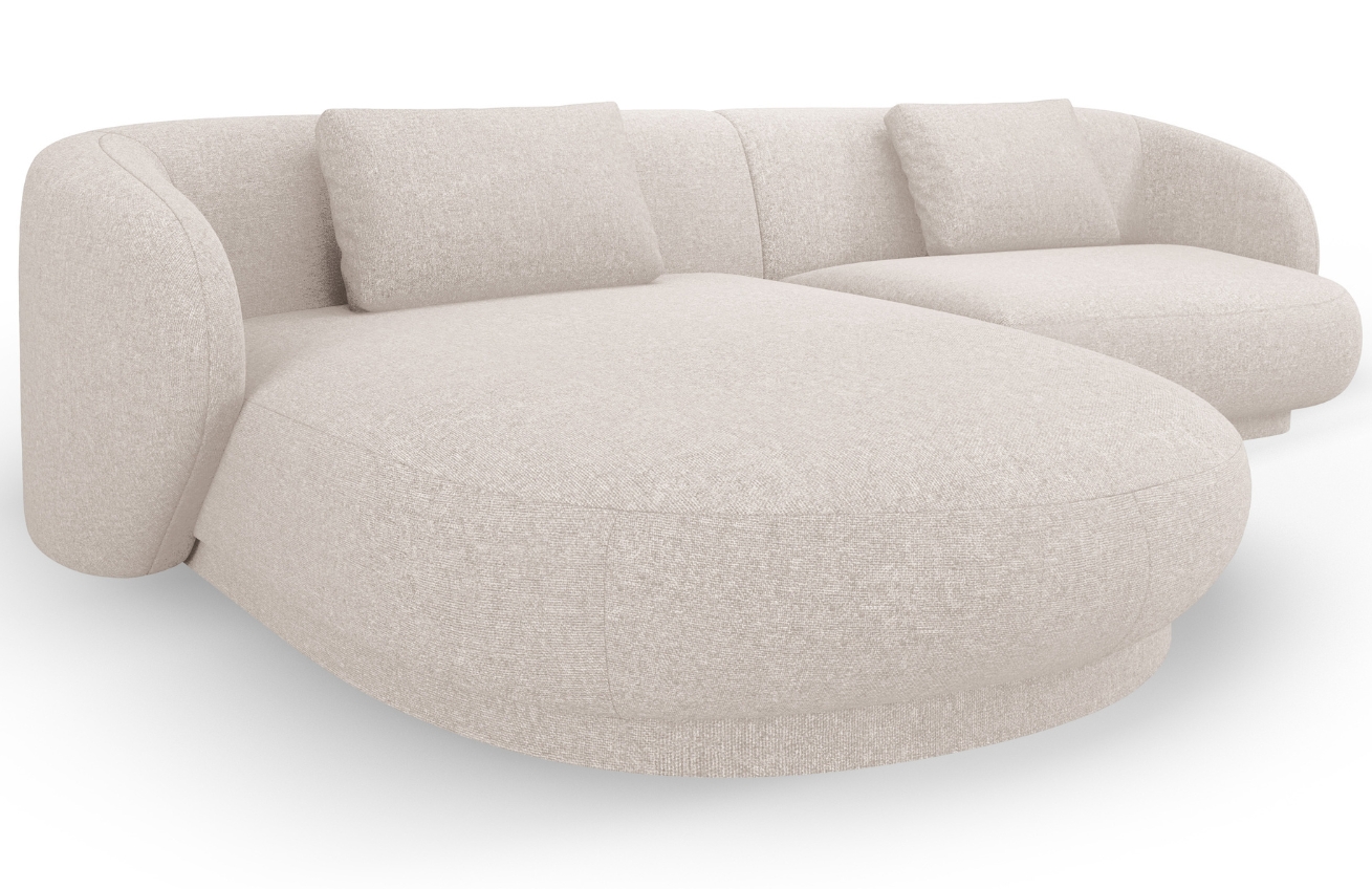 Cosmopolitan Design Béžová čalouněná rohová pohovka Camden 289 cm