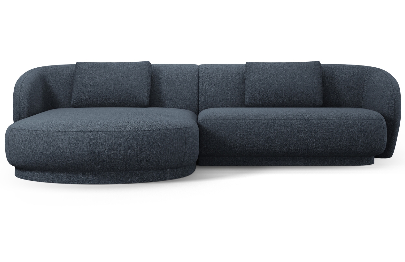 Cosmopolitan Design Modrá čalouněná rohová pohovka Camden 289 cm
