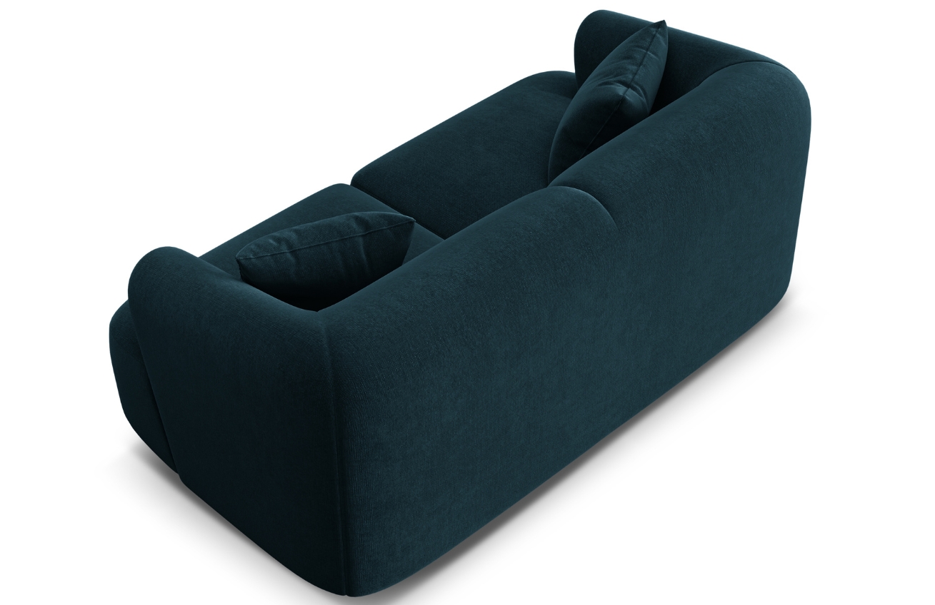 Cosmopolitan Design Petrolejově modrá sametová dvoumístná pohovka Campi 180 cm