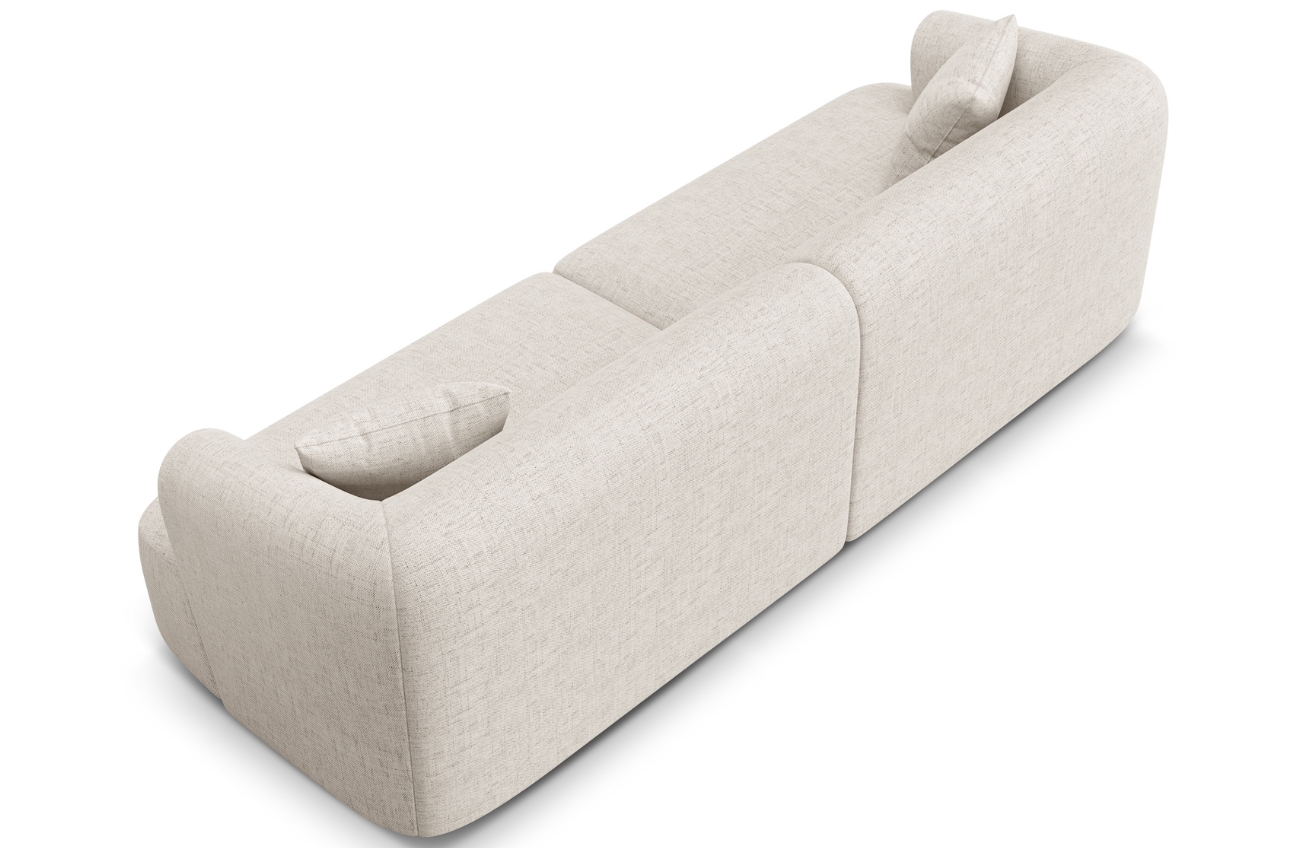 Cosmopolitan Design Světle béžová čalouněná čtyřmístná pohovka Campi 255 cm
