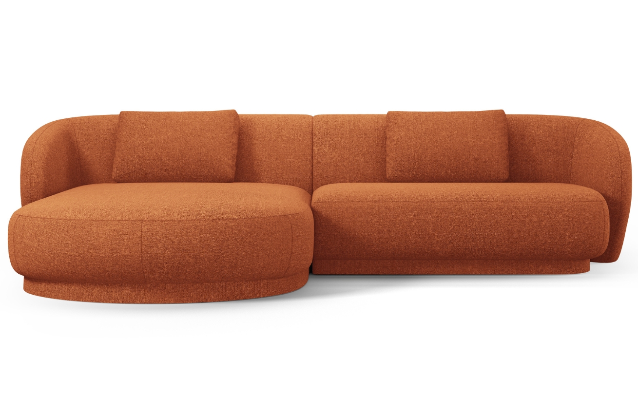 Cosmopolitan Design Terakotově oranžová čalouněná rohová pohovka Camden 289 cm