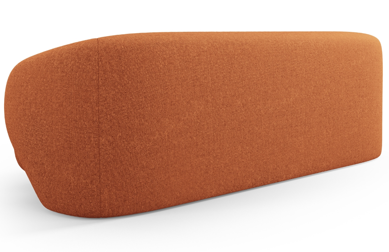Cosmopolitan Design Terakotově oranžová čalouněná trojmístná pohovka Camden 204 cm