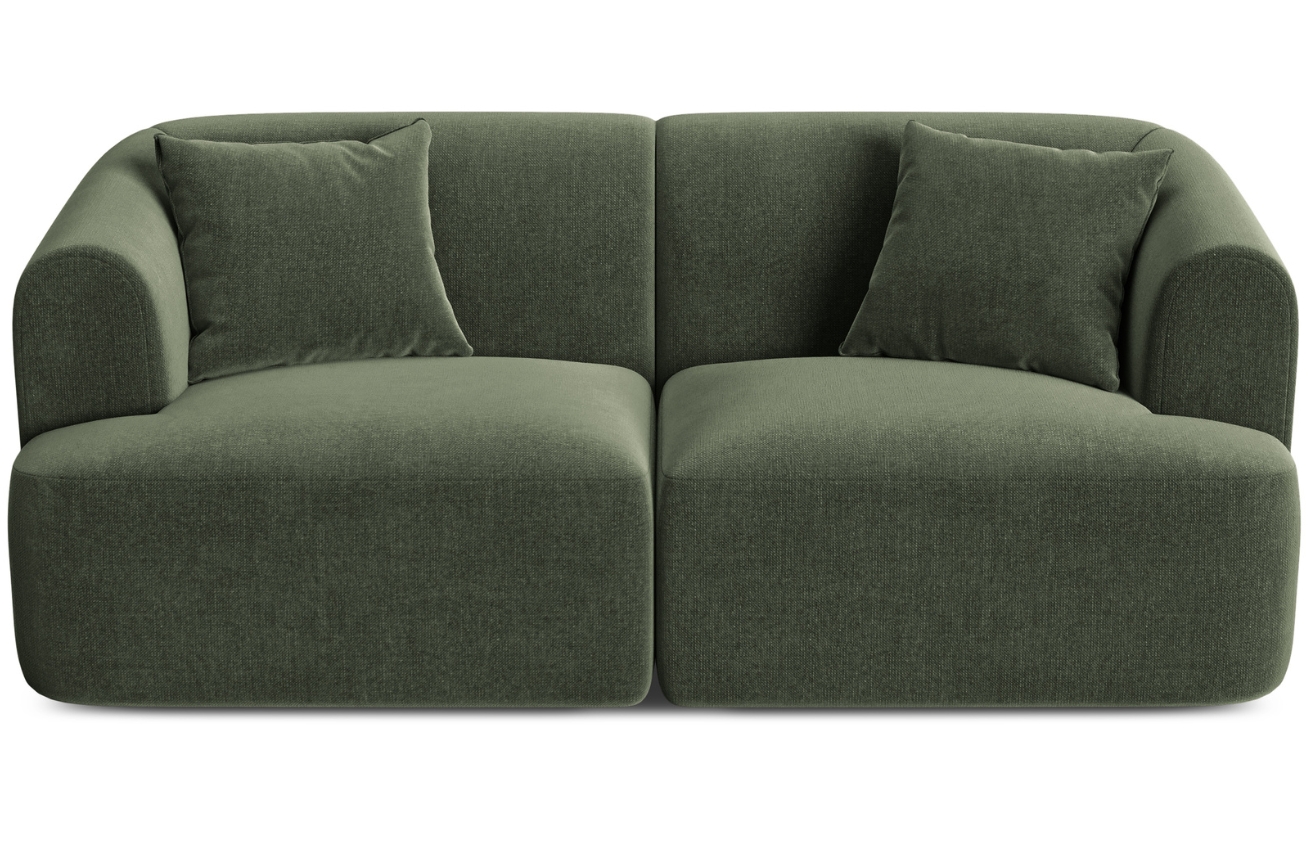 Cosmopolitan Design Zelená sametová dvoumístná pohovka Campi 180 cm