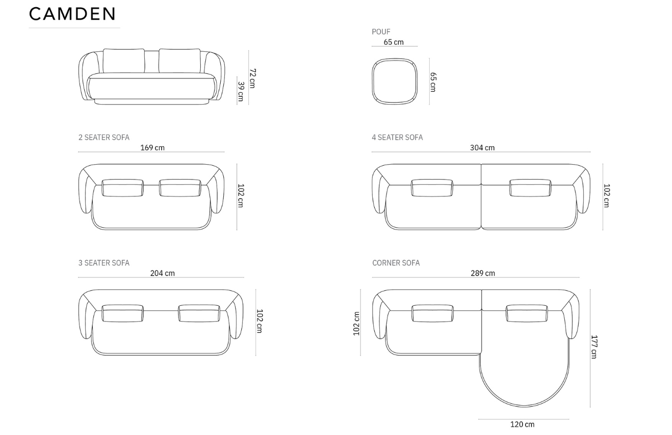 Cosmopolitan Design Zelený polštář Camden 60 x 40 cm