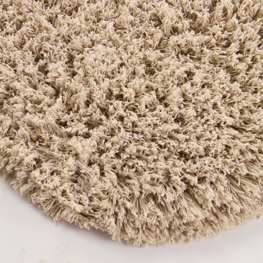 Jotex Béžovo-šedá bavlněná koupelnová předložka JANE 80 x 140 cm