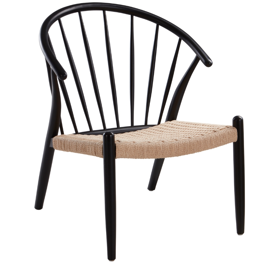 Jotex Černé dřevěné křeslo SAREK