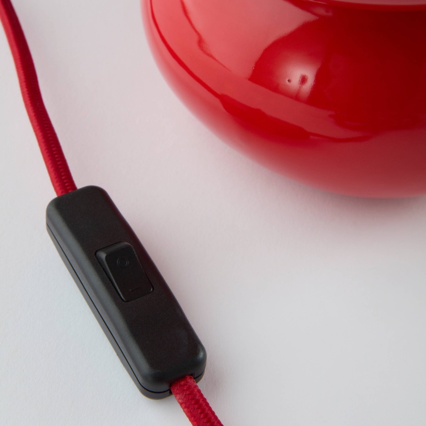 Jotex Červená keramická stolní lampa FONSO