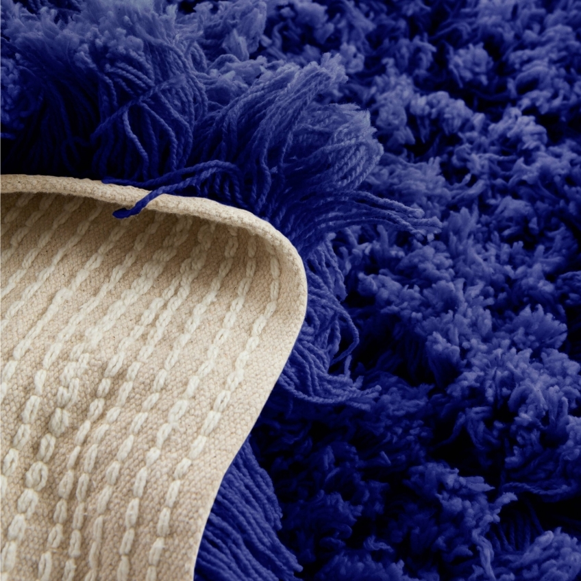 Jotex Modrá bavlněná koupelnová předložka JANE 80 x 140 cm