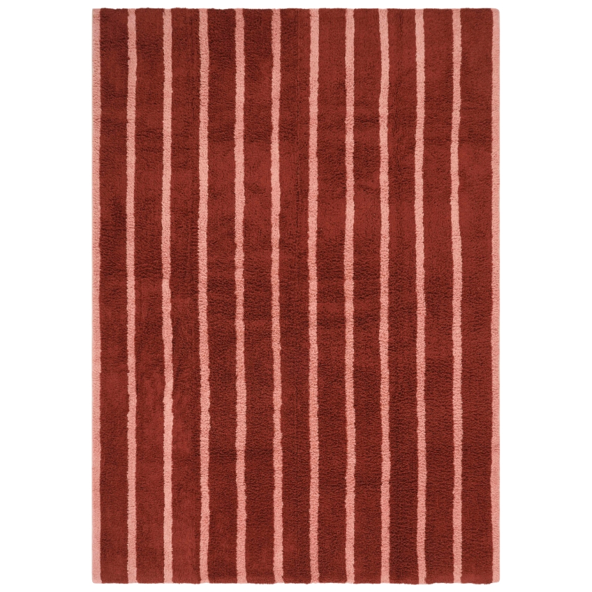 Jotex Vínově červený bavlněný koberec MIKA 170 x 240 cm