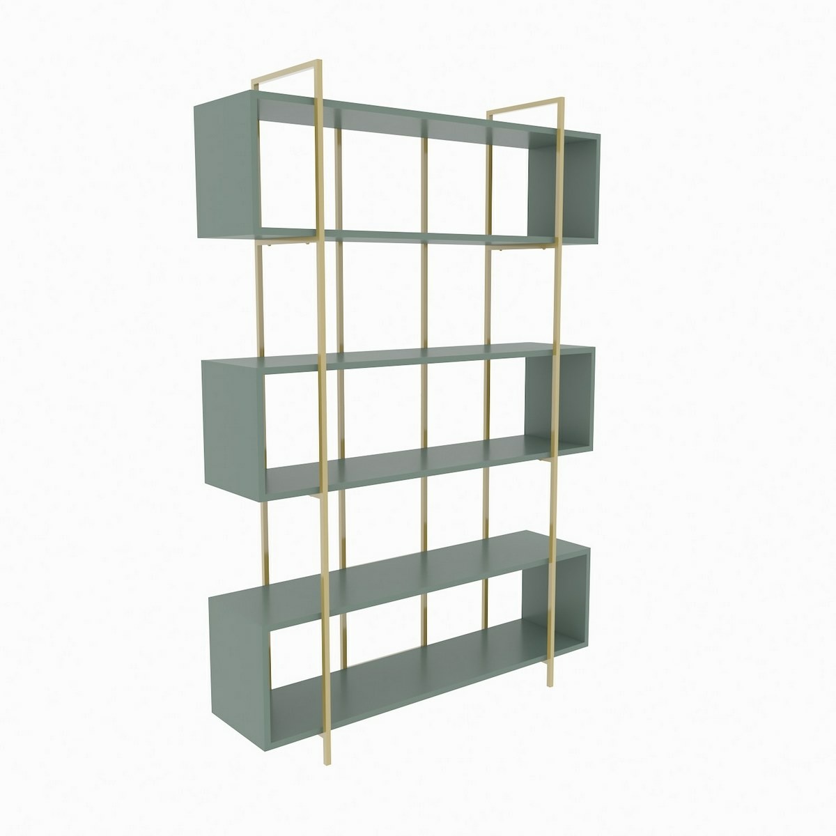 Knihovna Bruti Green and Gold Hanah Home