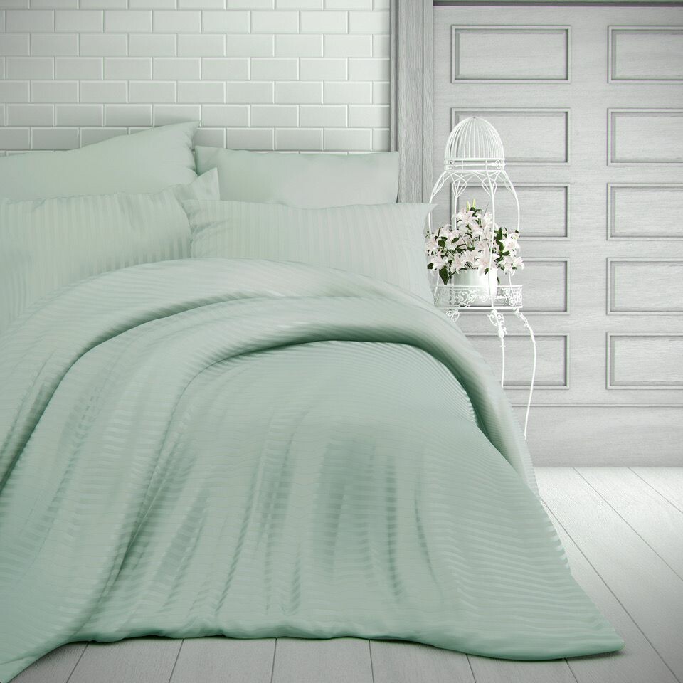 Kvalitex Saténové povlečení Stripe olivová