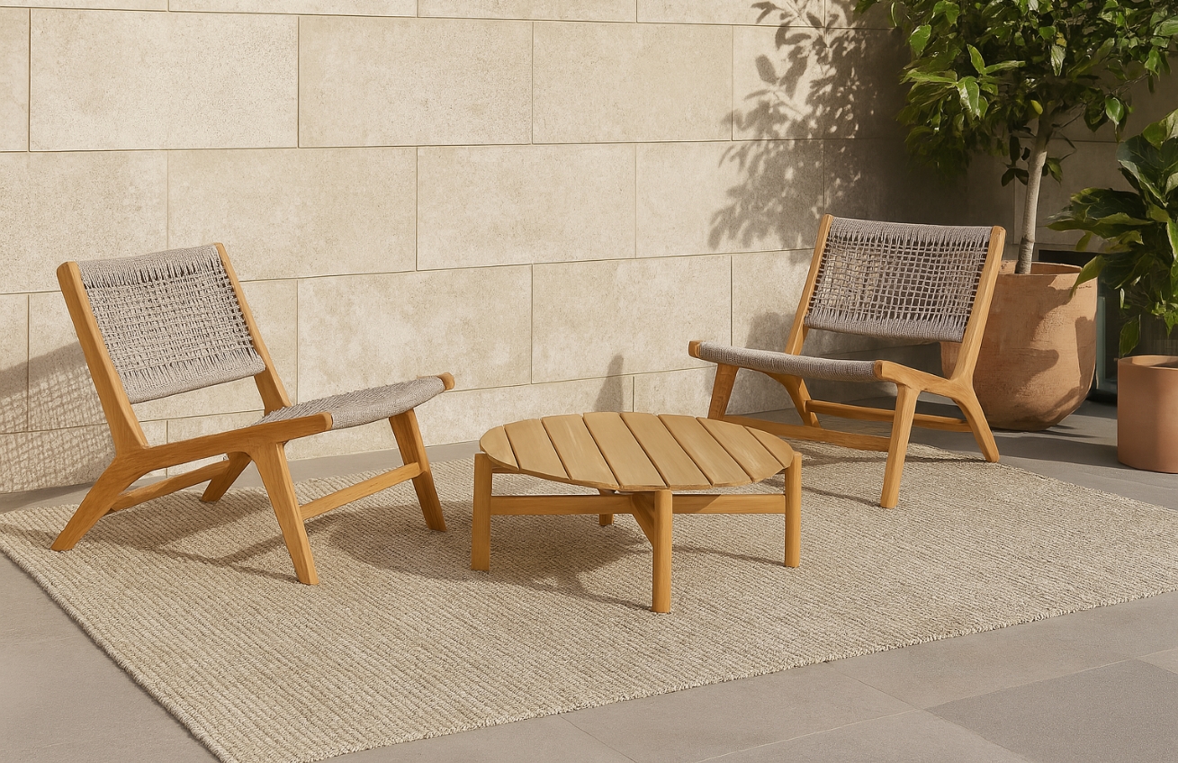 Micadoni Dřevěný zahradní stolek Majorelle 80 cm