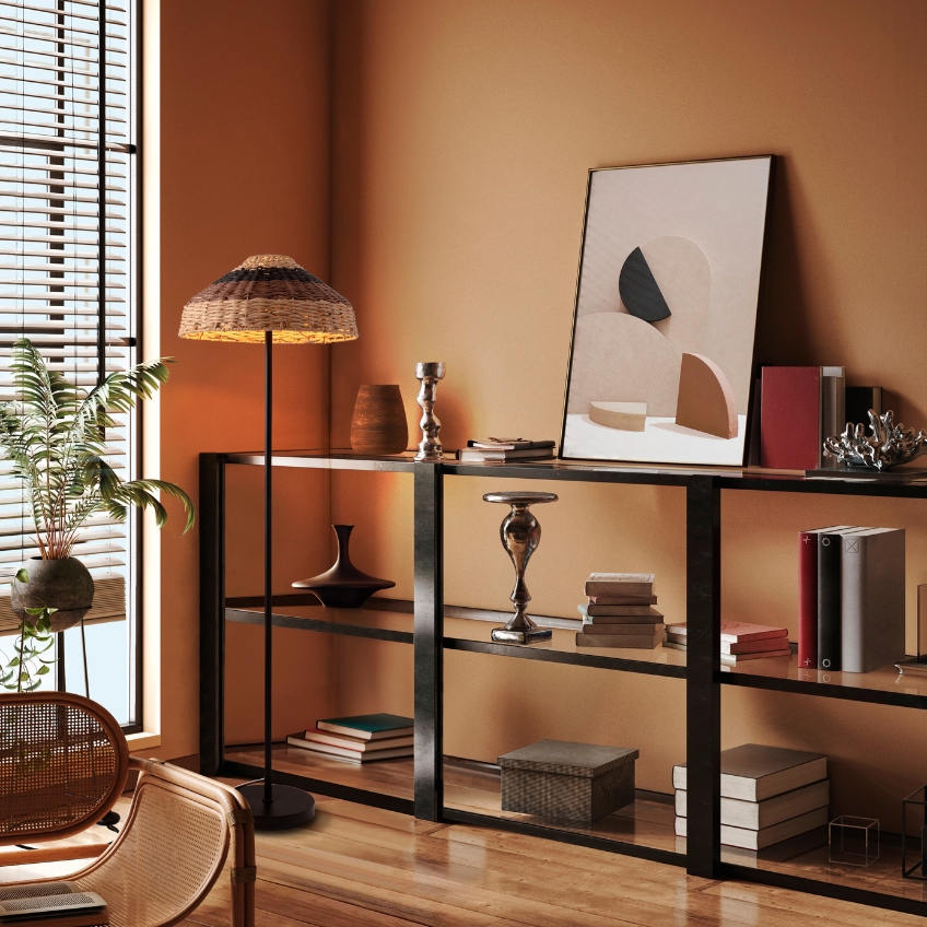 Nova Luce Ratanová stojací lampa Caro 147