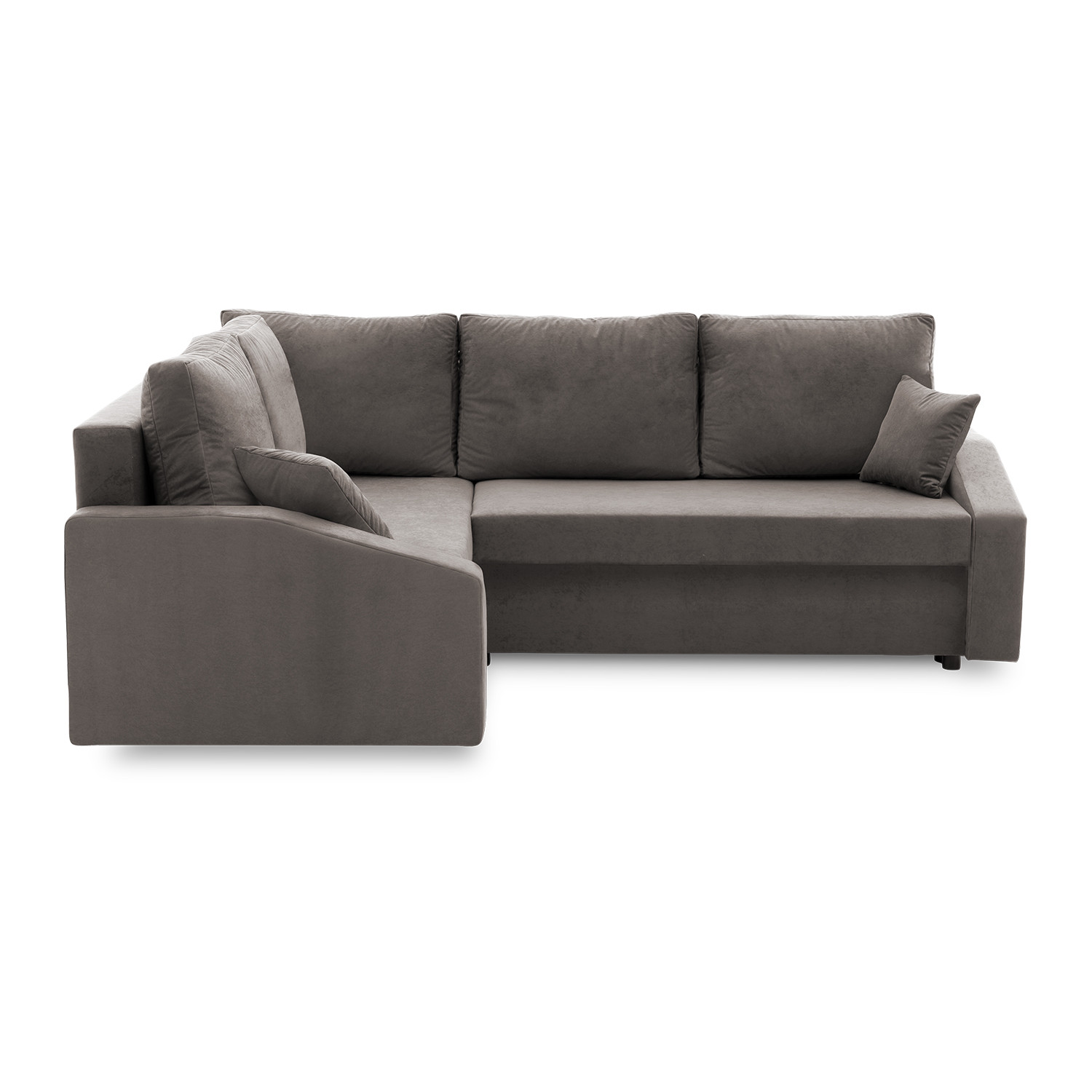 Rohová rozkládací sedací souprava GRANDE PLUS - mikro Levá Šedá