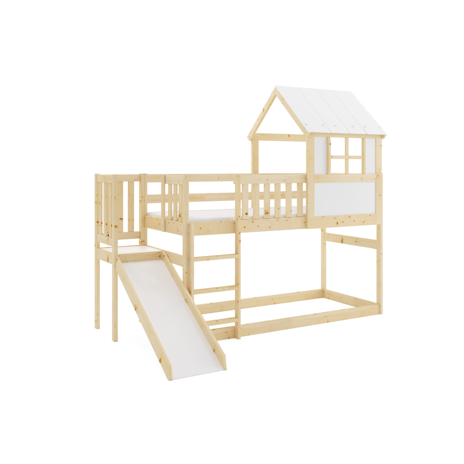 Dětská patrová postel ANTRESOLA se skluzavkou 90x200 cm