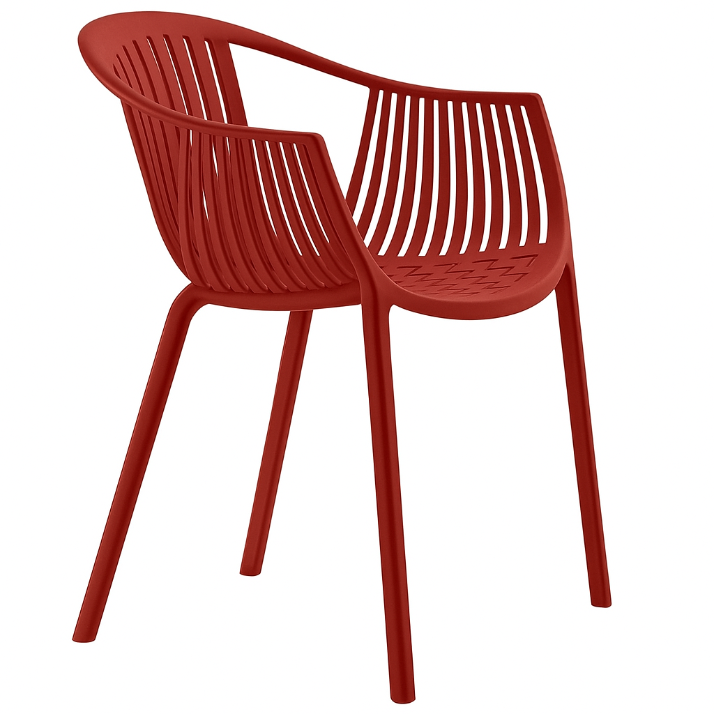 Pedrali Červená plastová jídelní židle Tatami 306