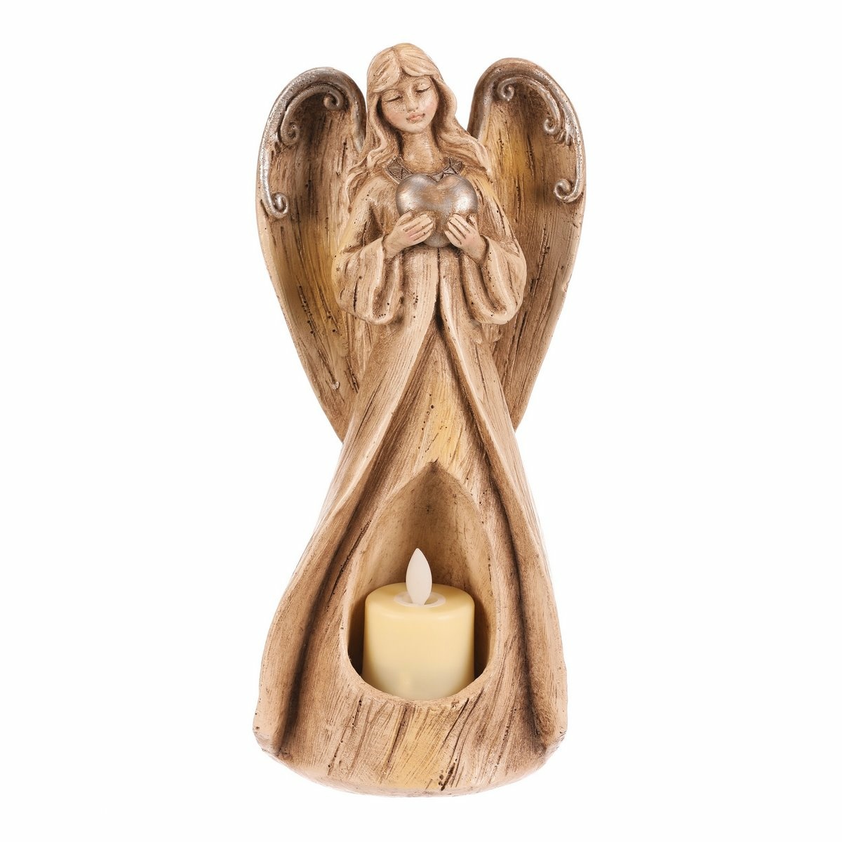 Pietní dekorace Anděl se srdcem 25 cm