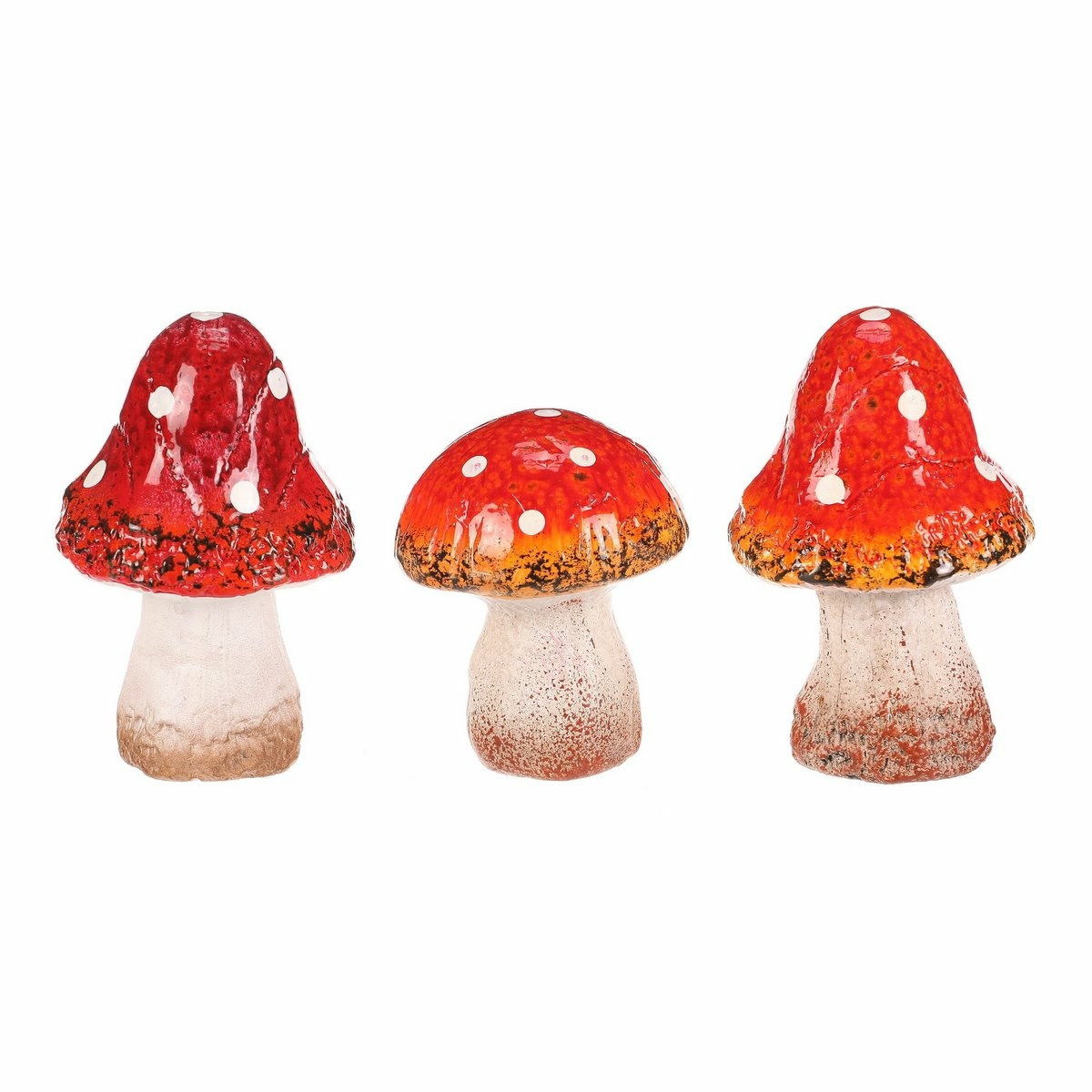 Podzimní dekorace Sada keramických hub