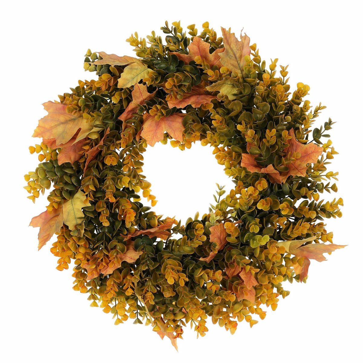 Podzimní věnec umělý Eucalyptus a javorové listy