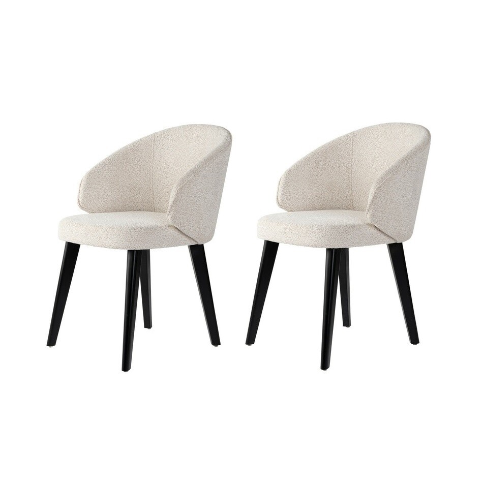 Sada jídelních židlí Bentley White and Black