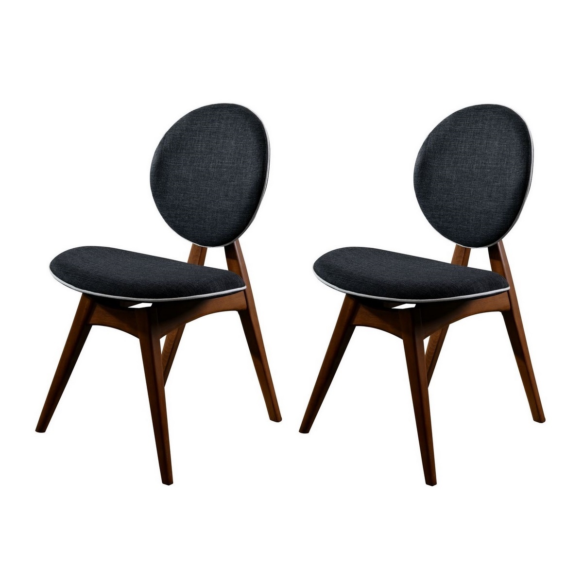 Sada jídelních židlí Touch Anthracite and Walnut