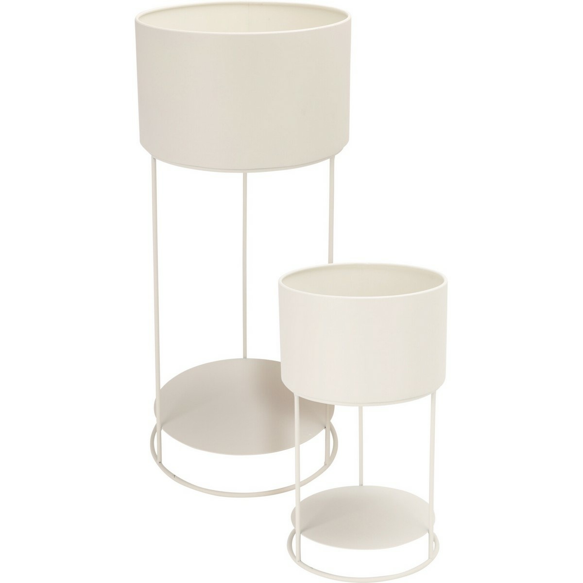 Sada kovových stojanů na květiny Navelli bílá