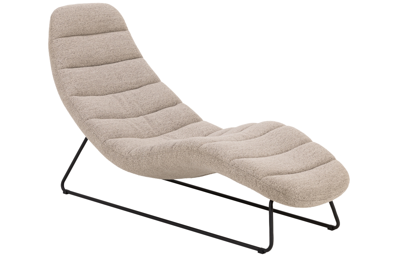 Scandi Béžová bouclé lenoška Chappy 156 cm