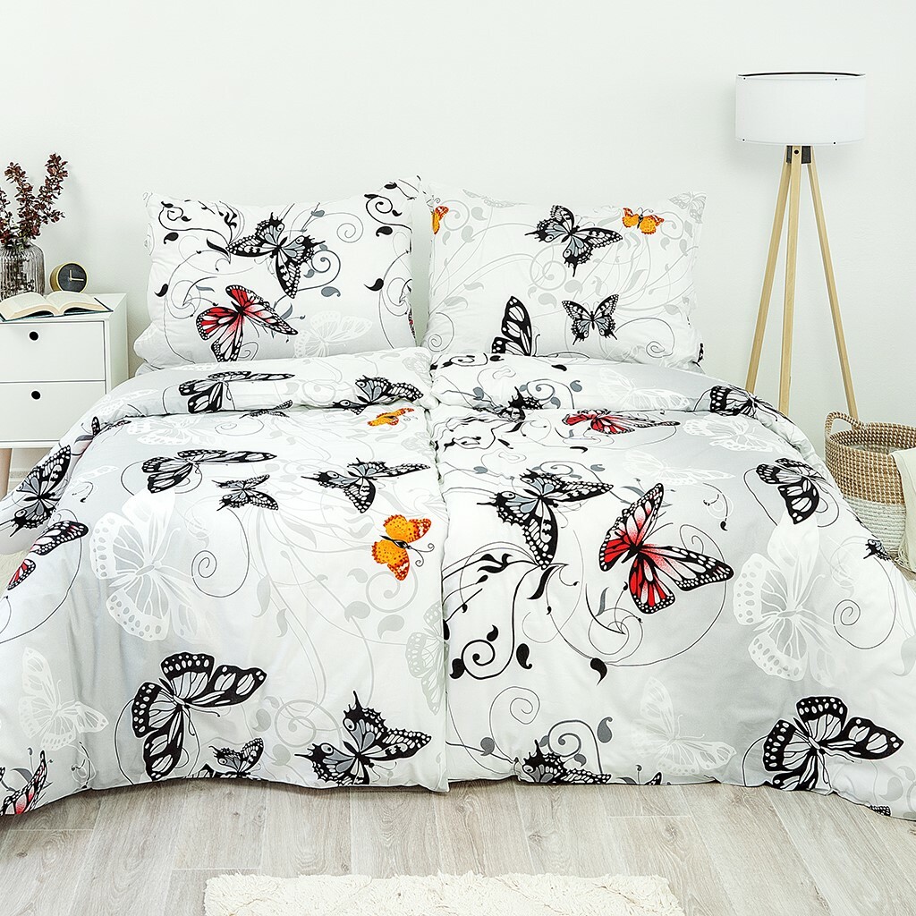 Stanex Krepové povlečení Motýl bílá