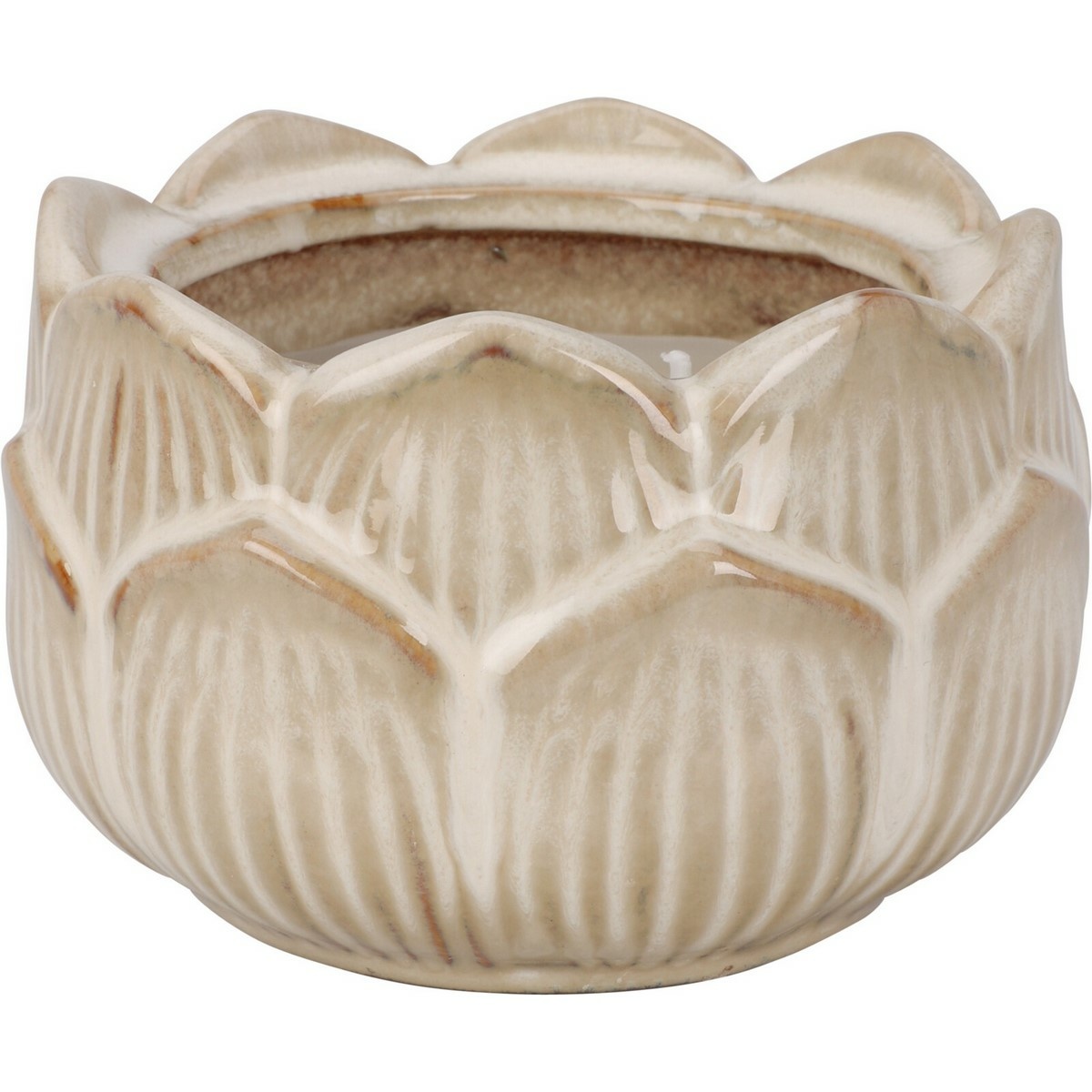 Svíčka v porcelánovém květinovém kalíšku 12 x 7