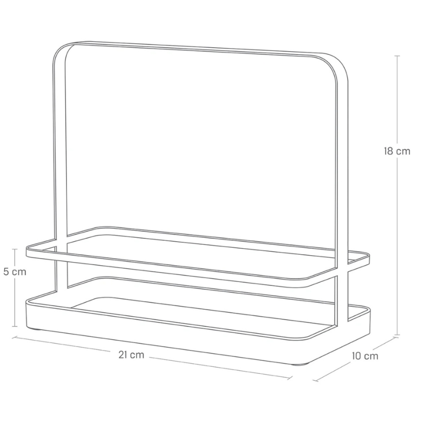 YAMAZAKI Bílý kovový kuchyňský stojan Tower 21 cm