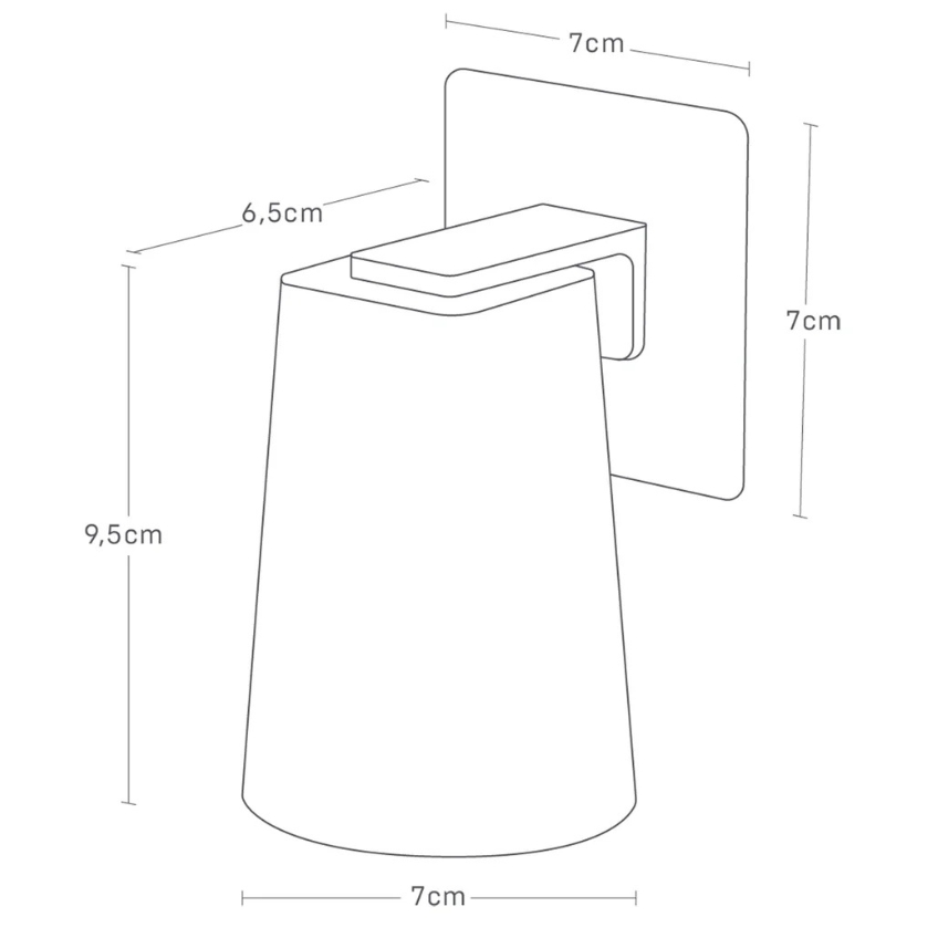 YAMAZAKI Bílý plastový držák s kelímkem Film Hook