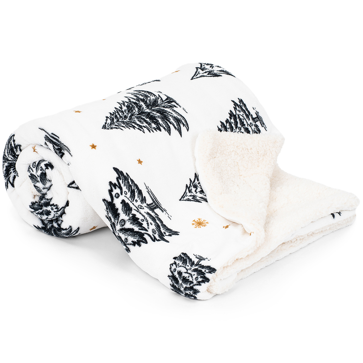 4Home Beránková deka Frosted Trees