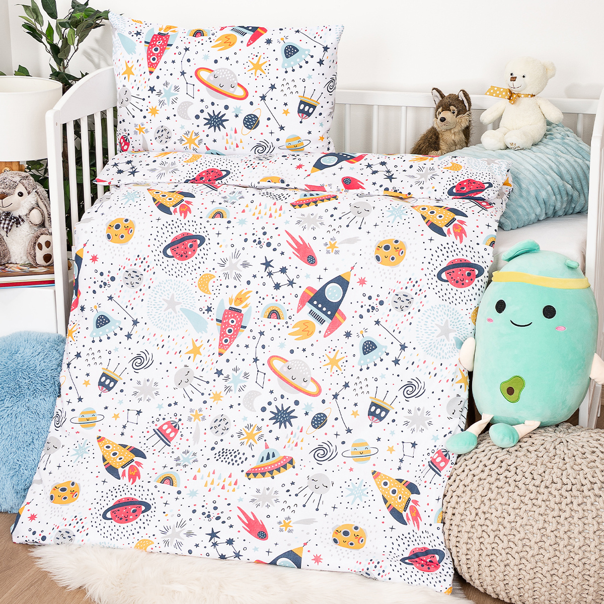 4Home Dětské bavlněné povlečení do postýlky Cosmic Adventure