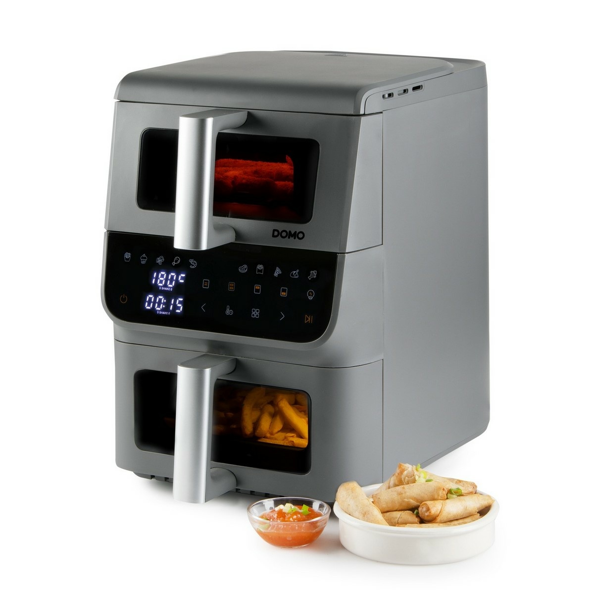 DOMO DO550FR vertikální dvojitá horkovzdušná fritéza Domo