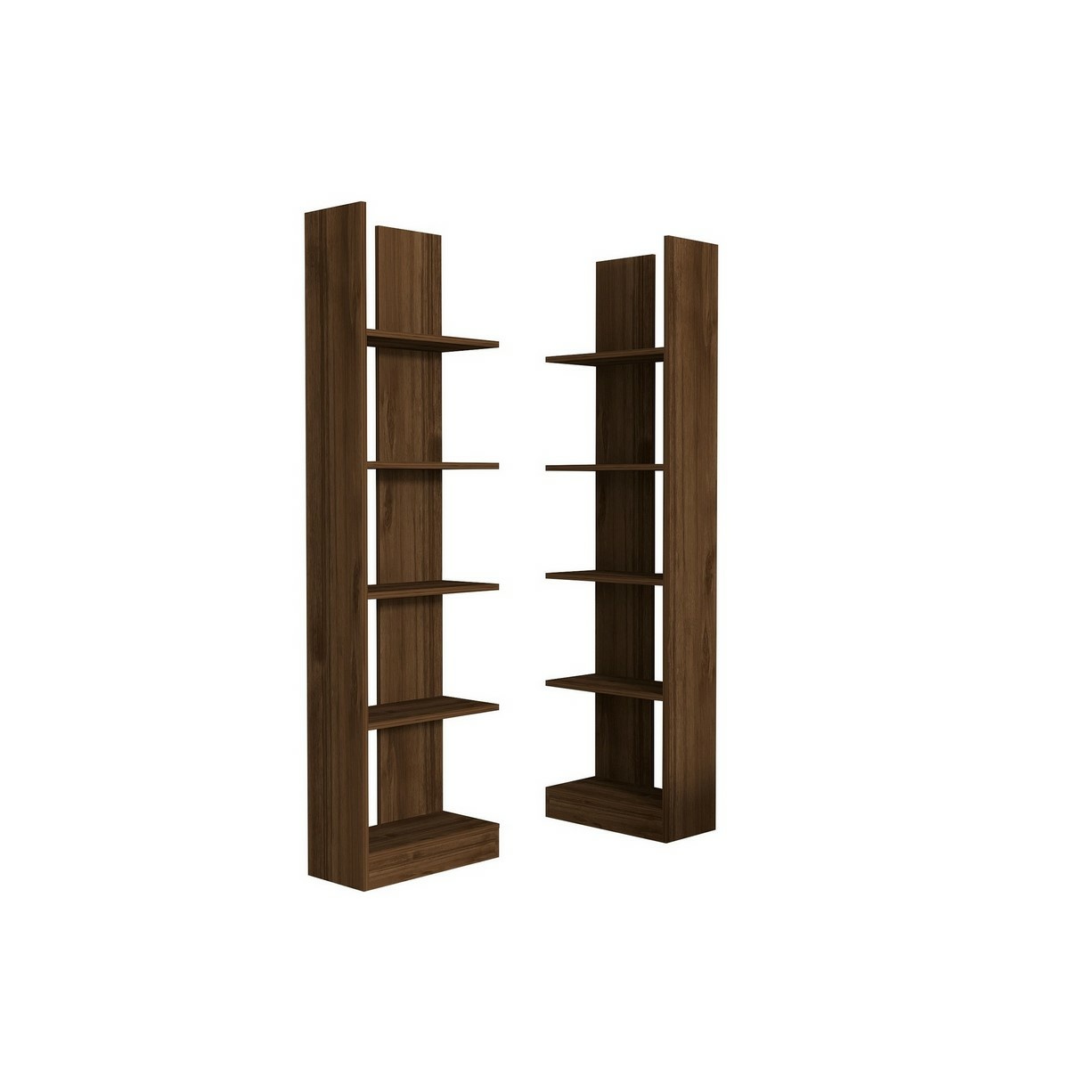 Knihovna Ikiz Walnut Hanah Home