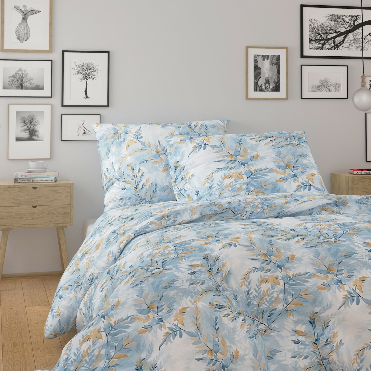 Kvalitex Bavlněné povlečení Nordic Yves modrá