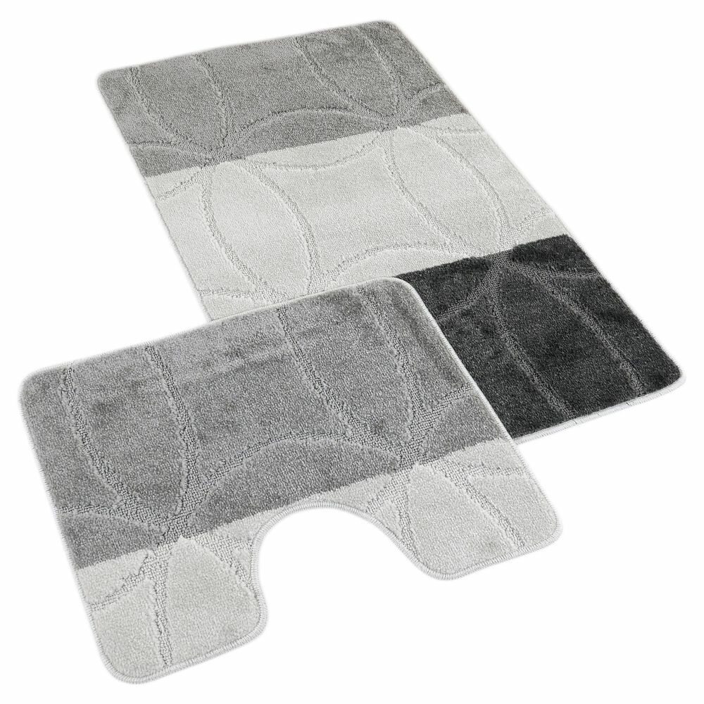 Kvalitex Sada koupelnových předložek Geometrie šedá