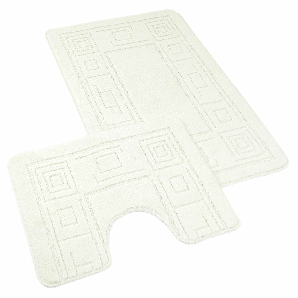 Kvalitex Sada koupelnových předložek Ornament smetanová