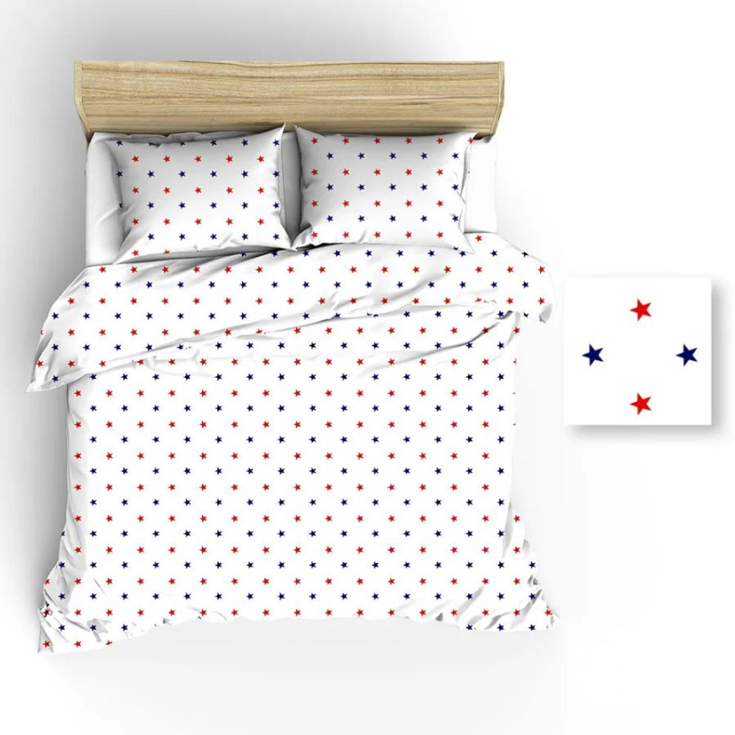 Vánoční bavlněné povlečení R017 HVĚZDY 140x200 cm