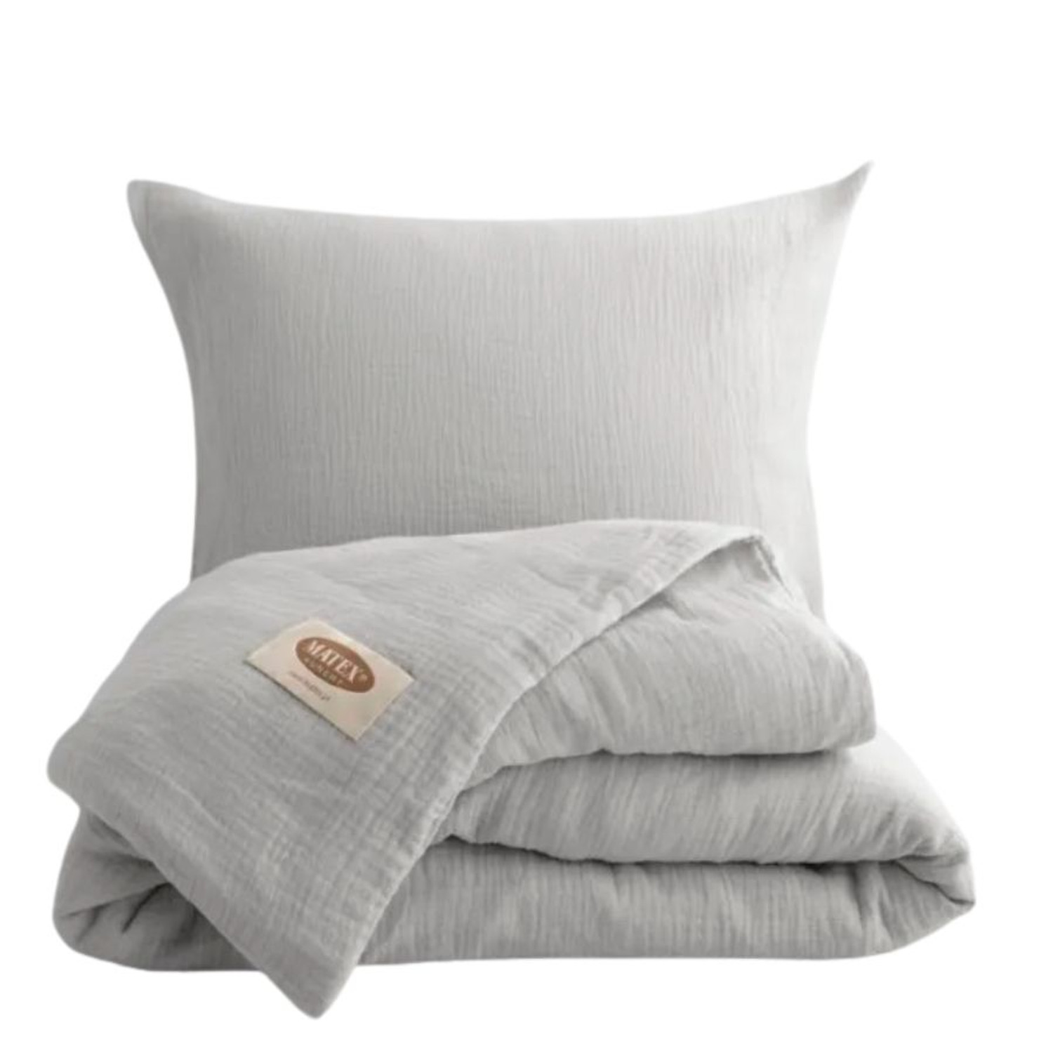 Mušelínové bavlněné povlečení MATEX 220x200 cm Šedá