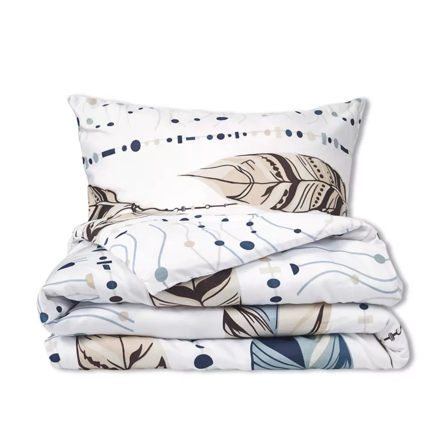 Saténové povlečení 60A PEŘÍ 140x200 cm