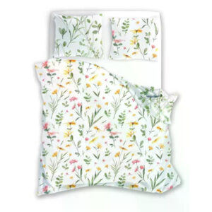 Saténové povlečení MILAGRO Verde 002 květiny