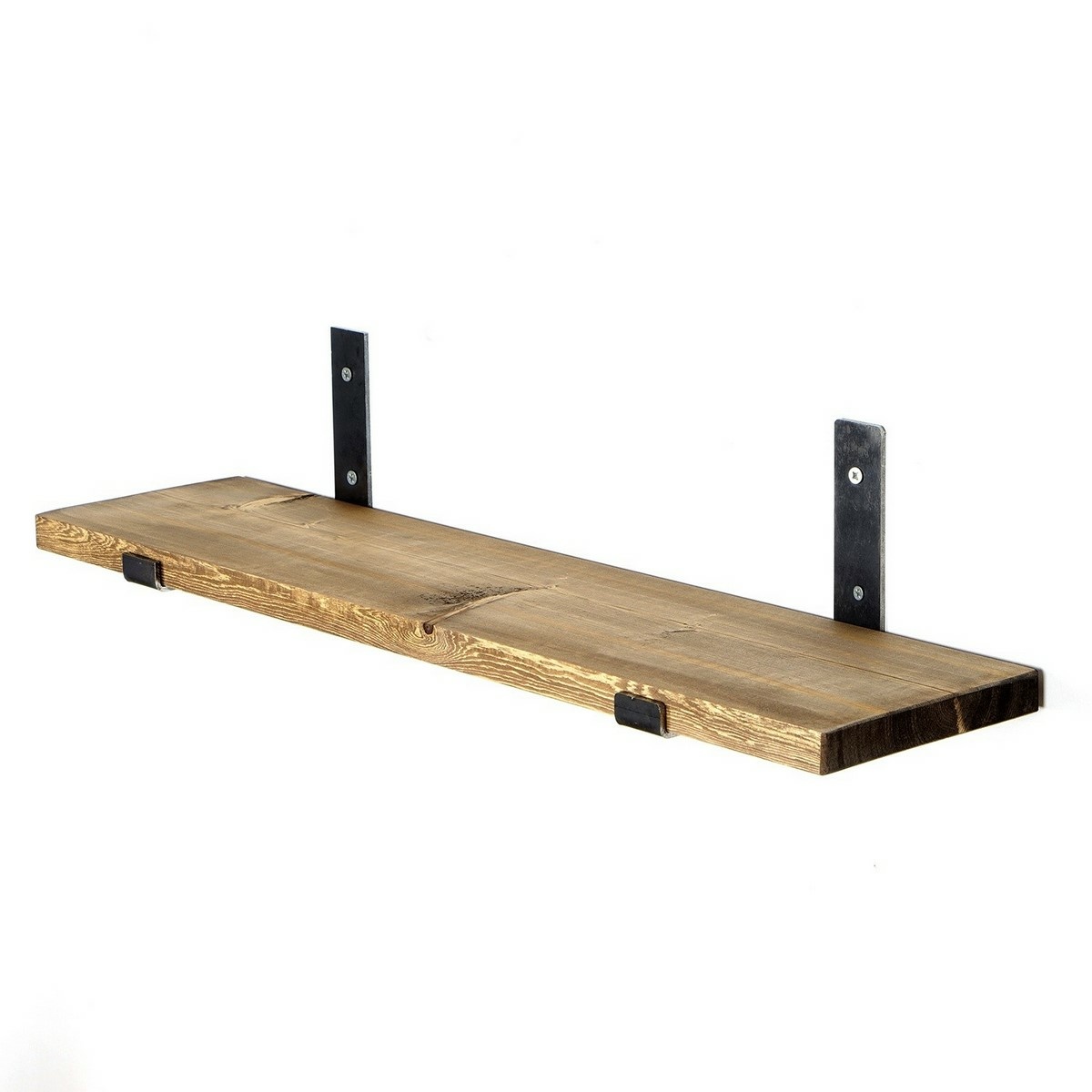 Polička Lam009 Black and Walnut Hanah Home