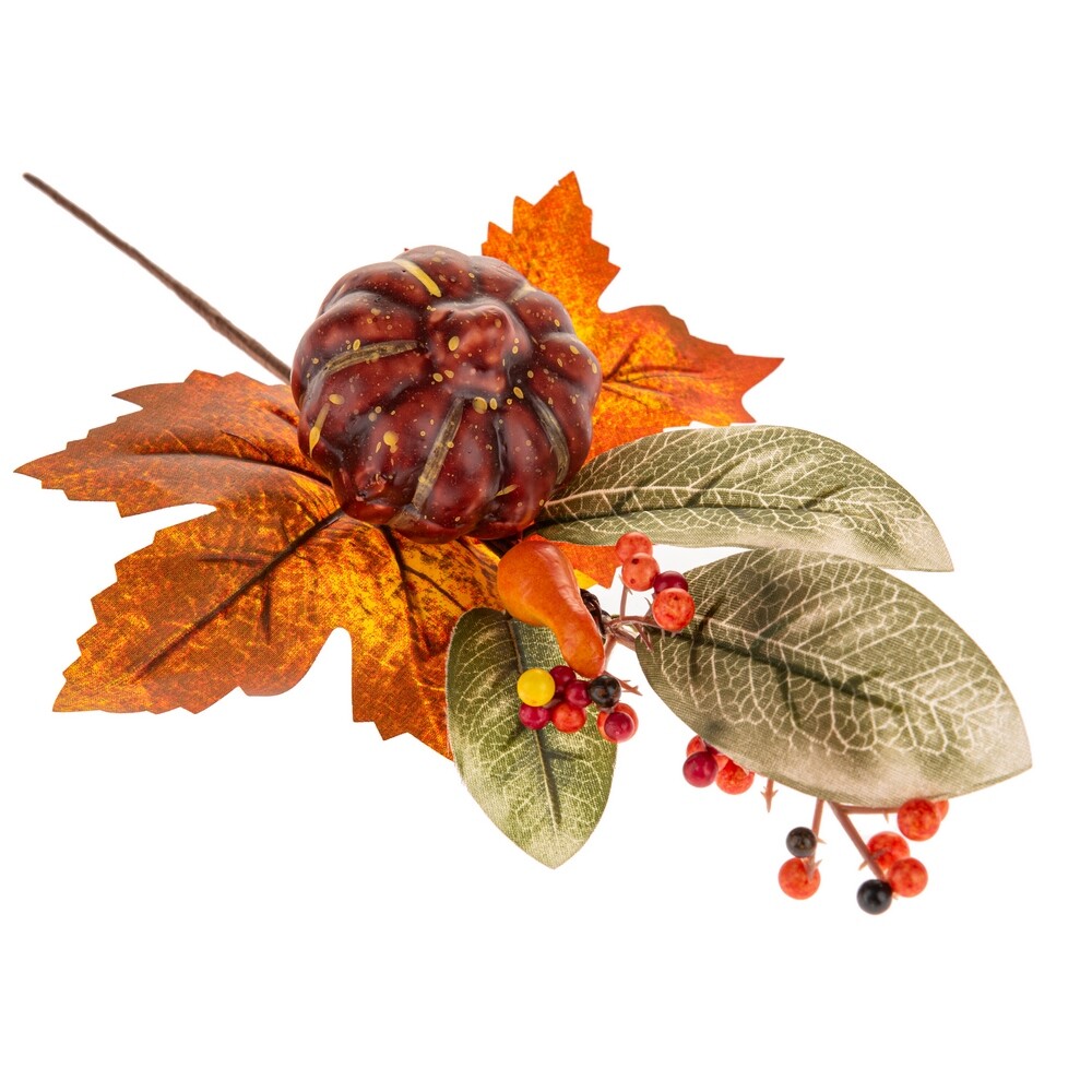 Sada 2 ks podzimních zápichů Větvička s dýní